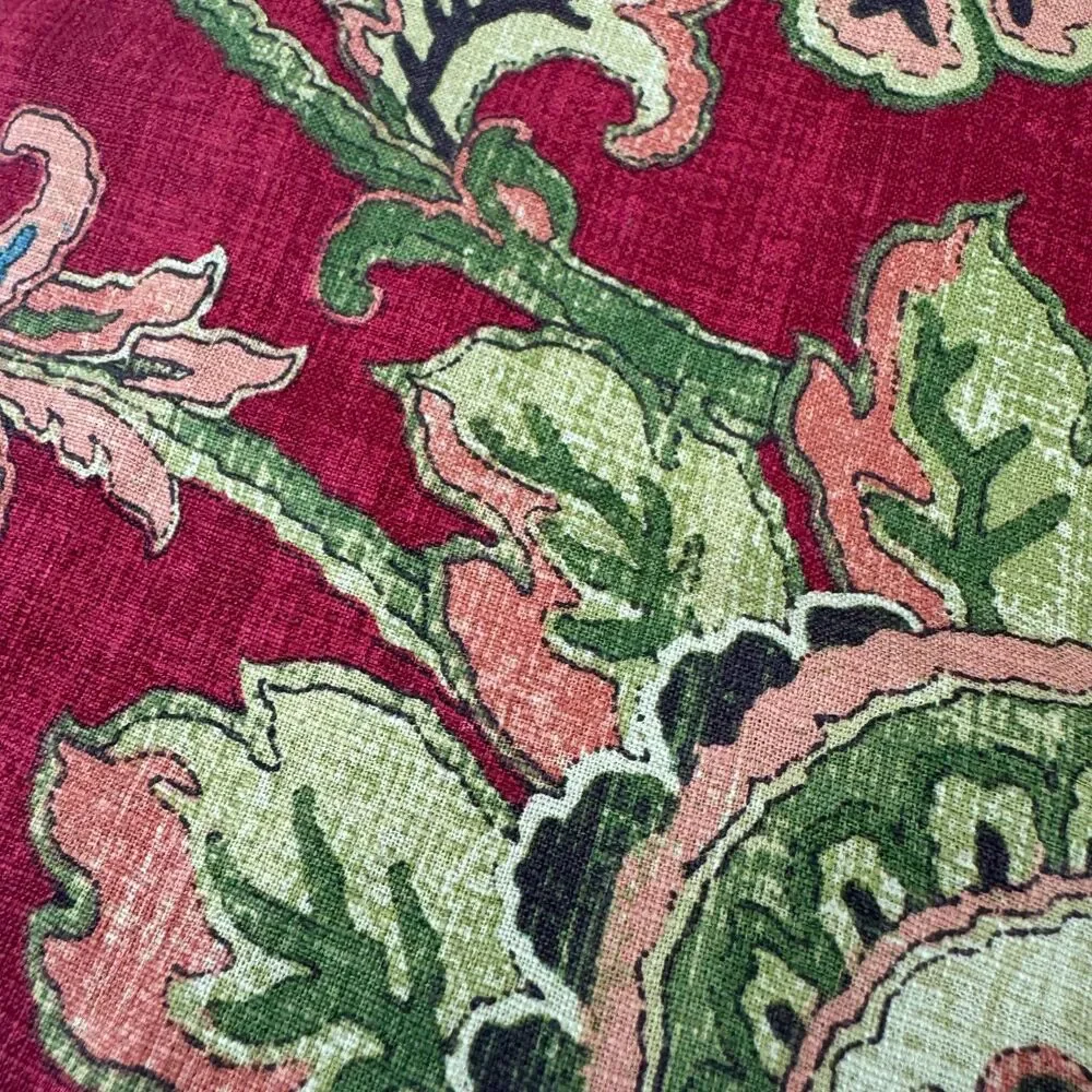 Chaps Ralph Lauren Annabelle Floral Paisley Cotton Pillow Standard Shams Red